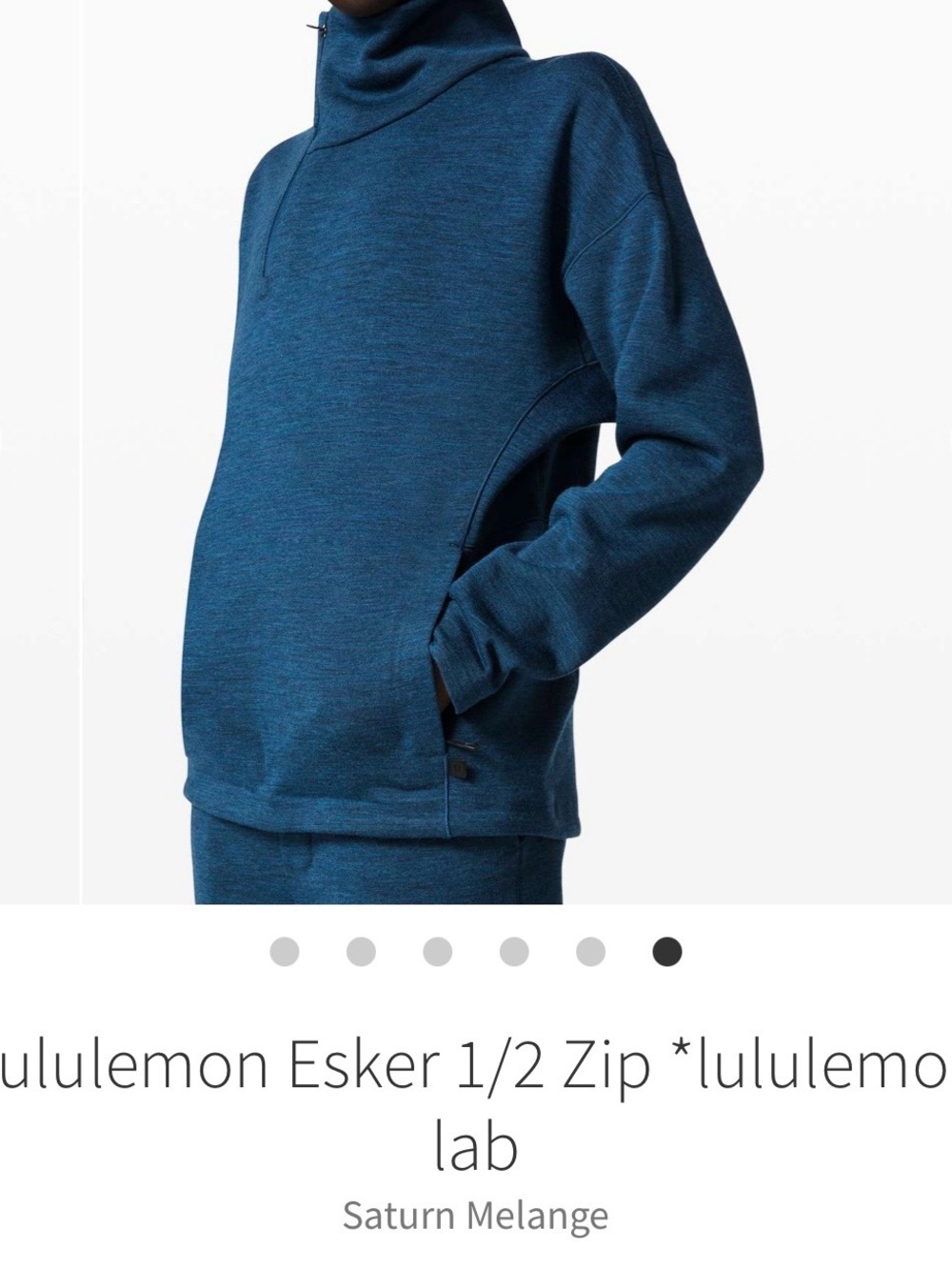lululemon athletica the lab Blue Quarter-Zip Pullover Hoodie